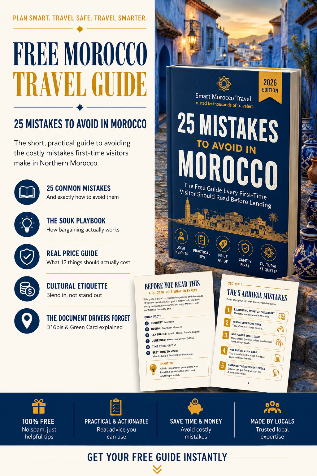 Free Guide Free Guide promo - 25 Mistakes to Avoid in Morocco