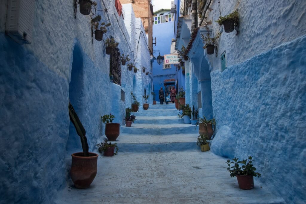 One Day in Chefchaouen: A Local's Guide to Morocco's Blue City (2026) Blue-painted lanes of the medina of Chefchaouen, Morocco, in the Rif Mountains